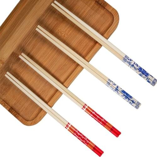 3 Pairs Disposable Bamboo Chopsticks 24cm Unusual Dishes Chinese Chopstick Set Wood Tools Gadgets Tableware Kitchen Utensils
