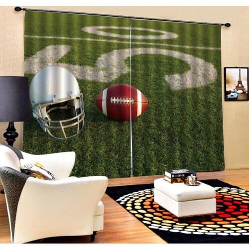 3D Blackout Curtains For Living room Bedding room Drapes Cotinas para sala green curtains sport curtain