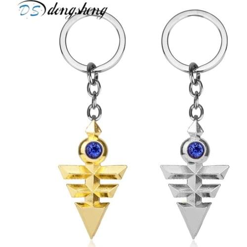 Anime Jewelry Yugioh Pyramid Egyptian Millennium Eye Of Horus Yu-Gi-Oh Keychain Zexal Yuma Cosplay Link Keyrings Keyholder