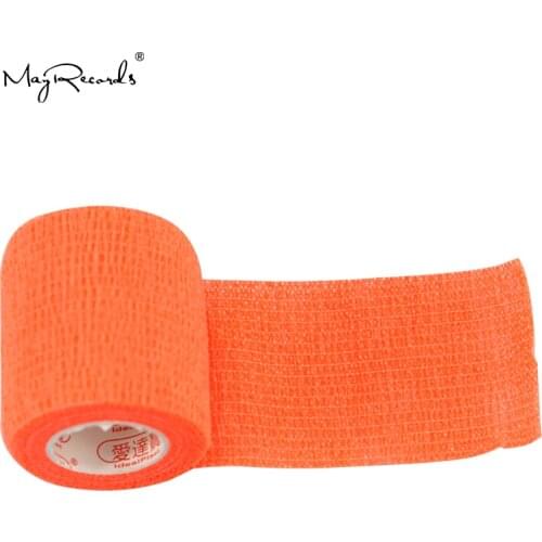 Free Shipping Pack of 9PCs 5cm*4.6m Orange Waterproof Elastic Self Adhesive Bandage Medical Bandage Pet Bandages