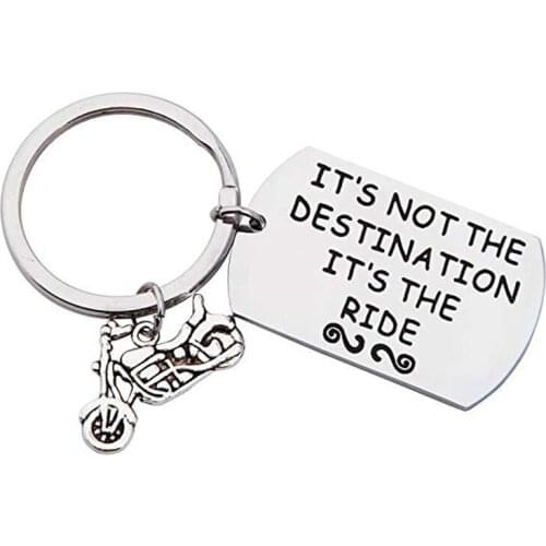 Bike Keychain,Bike Rider gift, Bicyclist, Its not the destination, its the ride, Mmotorcycle Bike Charm Keychain