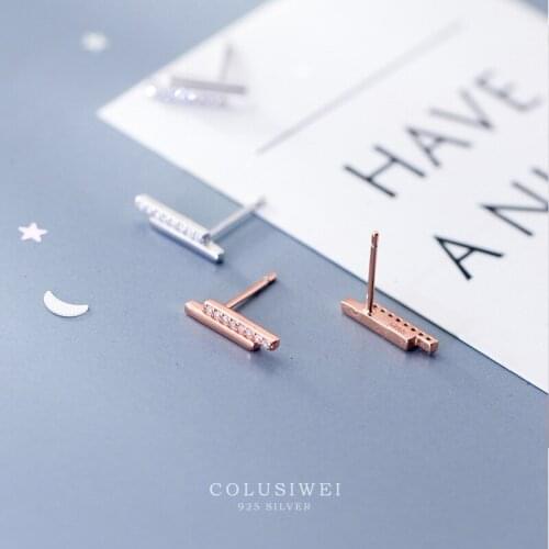 Colusiwei Dazzling Clear CZ Stud Earrings for Women 925 Sterling Silver Elegant Earrings Wedding Statement Fine Jewelry Gifts