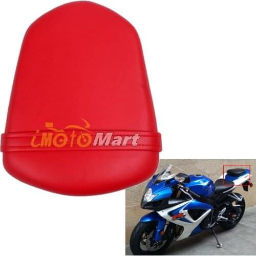 Red Motorcycle Rear Pillion Passenger Seat Cushion Pad For Suzuki GSXR600 GSXR750 2006 2007 GSX-R600 GSX-R750 06 07 K6 K7