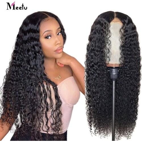 Kinky curly lace front wig 13x4 Lace Frontal Wig 150% Curly Human Hair Wig Brazilian Remy 4x4 Lace Closure Wig Pre Plucked