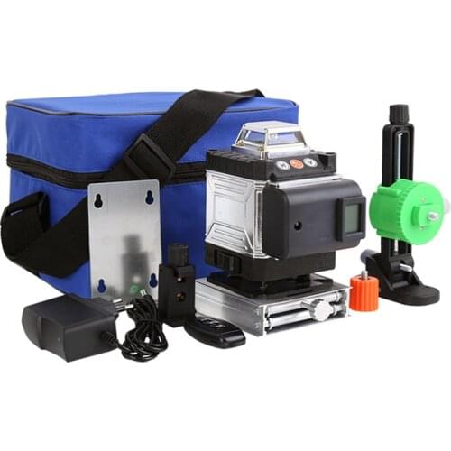 16 Lines 4d Laser Level Wireless 360 Rotate Self-Leveling Vertical & Horizontal Cross Green Lines Laser Levels Construction Tool