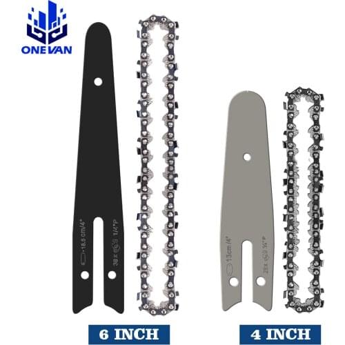 Chain Guide 4 /6 Inch Mini Electric Chainsaw Chains and Guides Electric Saw Accessory Replacement Chain for Electric Saw Tools