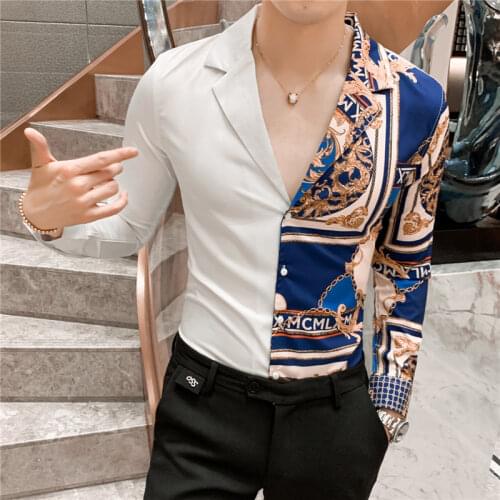 2021 New Fashion Trend Shirt For Men Spring Autumn Print Long Sleeve Tops Hawaiian Shirts Men Clothing Vacation Shirts M-3XL
