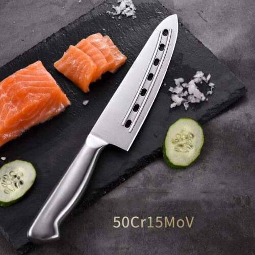 New Non-stick Sushi Knife Japanese Sashimi Knife 5 Chrome Stainless Steel Kitchen Chef Cutter Cooking Salmon Slicing Cleaver