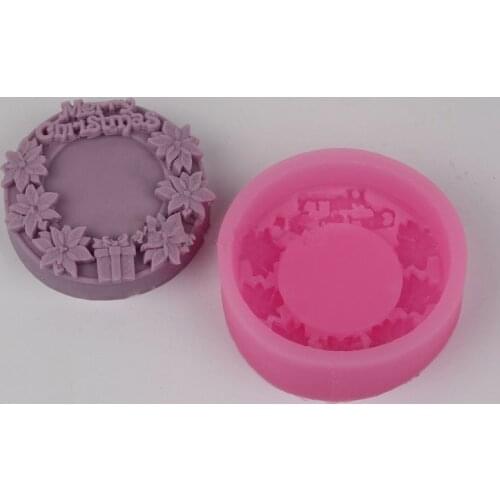 Christmas Wreath Silicone Mold Cake Decorations Soap Molds Cake Baking Tools