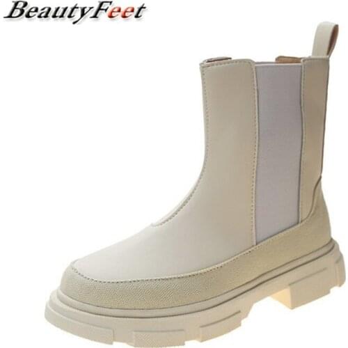 Boots Women Winter Keep Warm Boots Comfortable 3.5cm Heel Boots For Ladies Slip On Platform Women Shoes Botas Mujer