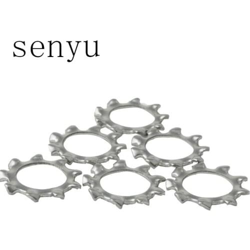 50pcs GB/T86.1/86.2 M3 M4 M5 M6 M8 M10 304 Stainless Steel Washers External Toothed Gasket Washer Serrated Lock Washer