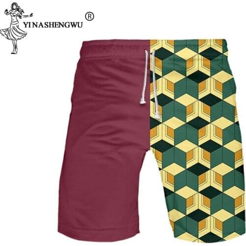 Kimono Shorts Haori Pant Beach Casual Loose Pants Digital Print Asian Costume Japan Style Unisex Kimono Pants Yukata Men