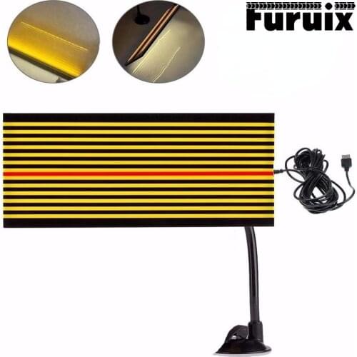 FURUIX Led Stripe Line Board Paintless Dent Removal Repair Tools with 5m Long line and Ajustment Holder Yellow Light