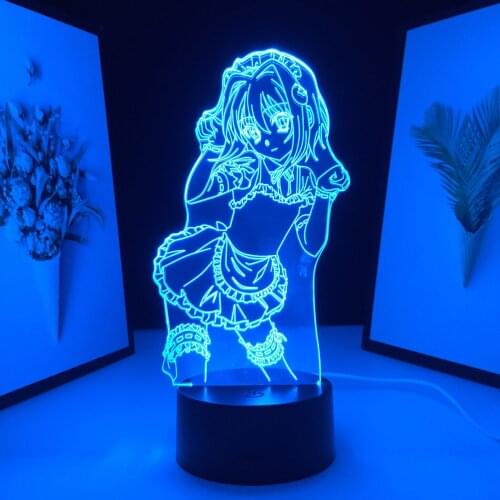 Koneko Toujou Manga High School DxD Koneko Toujou LED Night Light for Birthday Gift Bedroom Decor Nightlight 3D Lamp Dropship