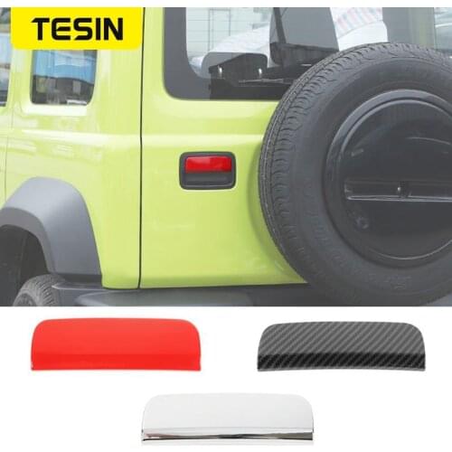 TESIN ABS Car Rear Door Tailgate Handle Decoration Cover Stickers For Suzuki Jimny JB74 2019 2020 Car Exterior Accessories