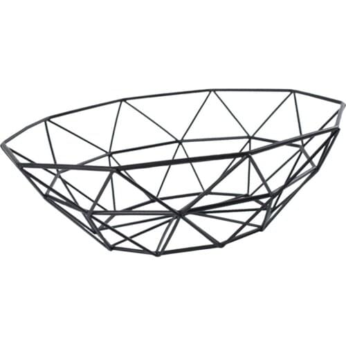 Iron Mesh Woven Fruit Basket Kitchen Countertop Fruit Bowl Vegetable Decorative Holde
