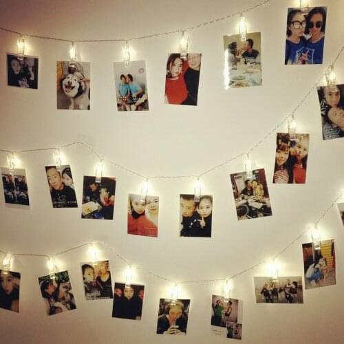 1.5m 3m 6m Led Garland Card Photo Clip Led String Fairy Lights Battery Operated Christmas Garlands Wedding New Year Decoration