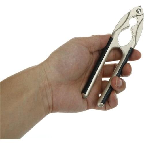 1pc Practical Stainless Steel Nutcracker Sheller Walnut Cracker Plier Crusher