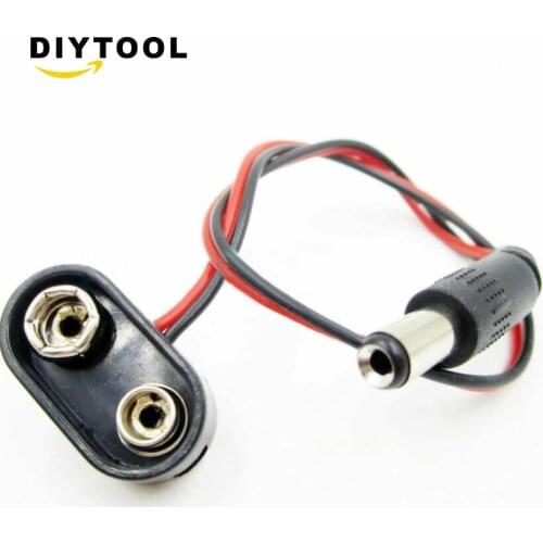 10 pcs Battery Power Cable Plug Clip 9V DC Barrel Jack Connector For Arduino DIY