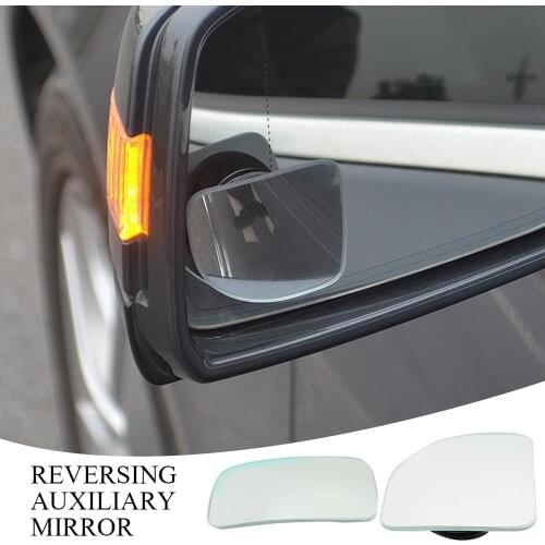 2 Pcs Car Blind Spot Mirror Auxiliary Rearview Mirror HD Convex Safety Mirror Universal Angle Adjustable