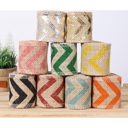 2 Yards 6CM Burlap Ribbon Jute Ribbon For Chrismas Wedding Party Decoration Gift Packing Ribbon DIY Handmade Crafts