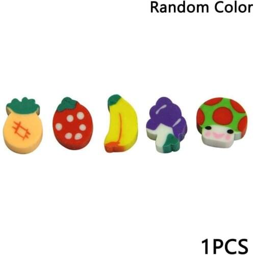 50 Granule /bag Random Cartoon Cute Eraser Mini Fruit Eraser Creative Stationery Eraser Fruit Personality Cute Pencil Eraser