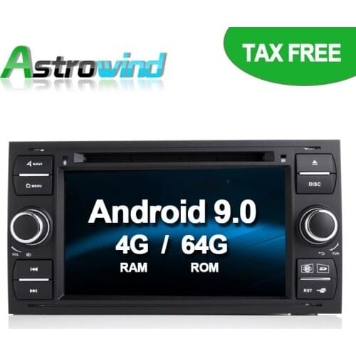 64G ROM No Tax Android 9.0 DVD Player Auto Radio for Ford Focus Mondeo C-Max S-max S-max Transit Fiesta Galaxy Fusion RDS