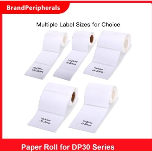 Aibecy Thermal Printing Label Paper Self-Adhesive Waterproof Oil-Proof for DP30 Series Thermal Printer Label Maker Machine