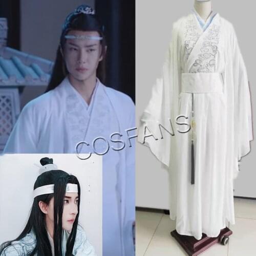 Anime MO DAO ZU SHI Lan Wangji Cosplay Costume TV Series The Untamed Halloween Christmas Costumes For Women Men And wig