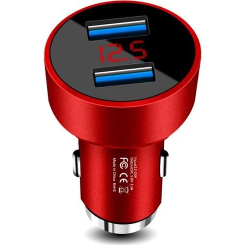 Car Charger Dual USB Adapter LED Fast Phone Charge For IPhone 12 11 Pro X Xr Xs Max 6 7 8 Plus Huawei Samsung Xiaomi Dropship