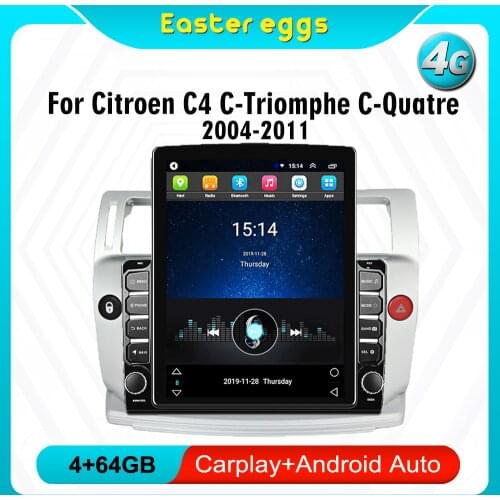 2 Din Android Car Multimedia Player 9.7" Tesla screen GPS WIFI Autoradio For Citroen C4 C-Triomphe C-Quatre 2004-2011 C4 Pallas