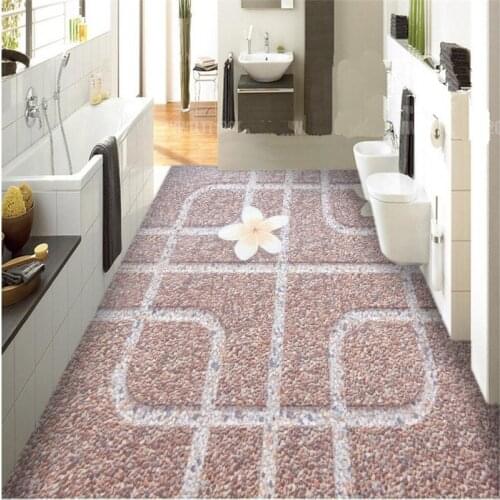 BEIBEHANG Large custom wallpaper wall murals fresh flowers floor tiles background pattern papel de parede para quarto