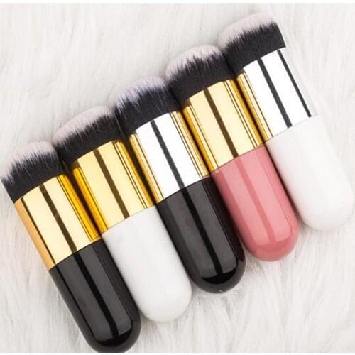 Chubby Pier Makeup Brush Portable Foundation Brush Flat Powder Blusher Concealer BB Cream Make Up Brushes Cosmetic Beauty Tool