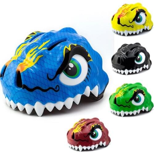 Childrens Helmet Dinosaur Balance Car Safety Helmet Roller Skating Riding Equipment Lovely Dinosaur Bicycle Protector