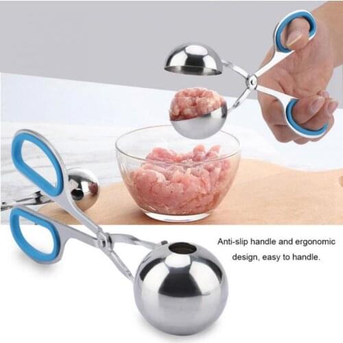 Stainless Steel Meatball Clip Mold DIY Fish Meat Rice Ball Maker Convenience Easy To Use Kitchen Cooking Tools