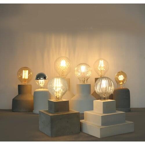Gypsum concrete lamp holder silicone mold coffee shop clothing shop bar study home decoration cement lamp mould
