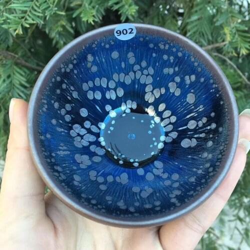 JZ117 Chinese Ancient Style Tian Mu cup for tea porcelain Yuteki Tenmoku glaze natural clay and ore tea bowl tea set /JIANZHAN