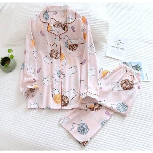 Summer Thin Cotton Pajama Pants Plus Size Home Service Soft Long-sleeved Trousers Cotton Living Service New Nachtkleding Vrouwen