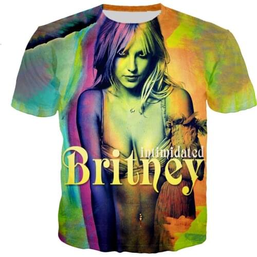 2021 Hot Sale Singer Britney Spears 3d Printed T-shirt Unisex Fashion Popular Sweatshirt Round Neck Short Sleeve Harajuku Tops