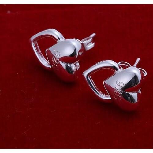 Fashion jewelry Earring For Women, Plated Earrings Solid and Hollow Heart Earrings /RUFYKAXC NAJHWACJ silver color
