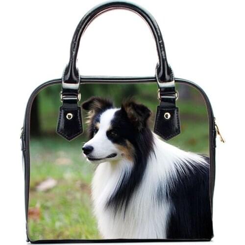 Fashion Custom Image Messenger Bags Women Ladies PU Shoulder Border Collie Female Handbag Wholesale Dropshipping Bolsos de Mujer