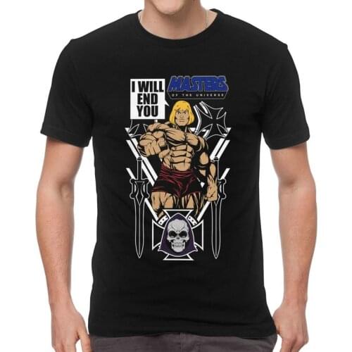He-Man And The Masters Of The Universe T Shirt for Men 100% Cotton Print T-shirts Funny Tshirt Short Sleeve Eternia 80s Tees Top