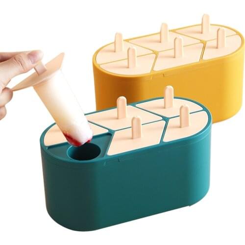 Popsicle Molds Set 6 Pieces Ice Pop Maker Creative Home-made Reusable Ice Tray Stick