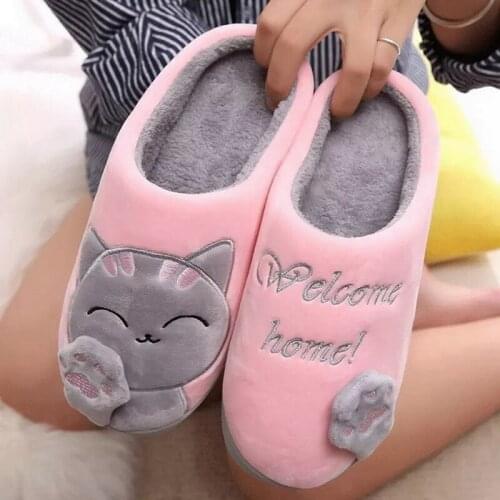 Pantofole Da Casa Invernali Da Donna Scarpe Da Gatto Unisex Da Cartone Animato Pantofole Da Casa Calde Invernali Morbide