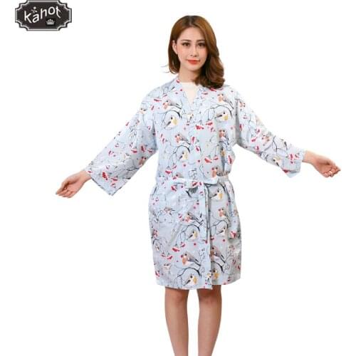 Salon Professional Hairdressing Exquisite Printing Kimono Beauty SPA Guest Robe Barber Shop Client Haircut Dyehair Gown Apron
