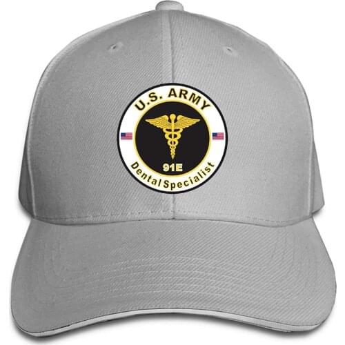 Army MOS 91E Dental Specialist Adjustable Baseball Caps Vintage Sandwich Hat