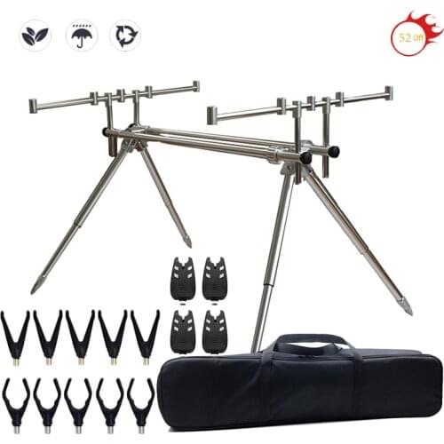 Adjustable Retractable Carp Fishing Rod Pod Pole Stand Holder Fishing Pole Pod Stand Tackle Fishing Bite Alarms Tools N0160