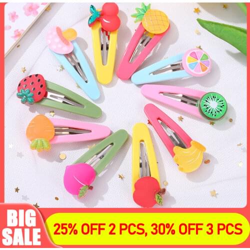 Girls Cute Cartoon Animals Fruit Hairpins Children Lovely Hair Clips Barrettes Headband Kids Hair Accessories