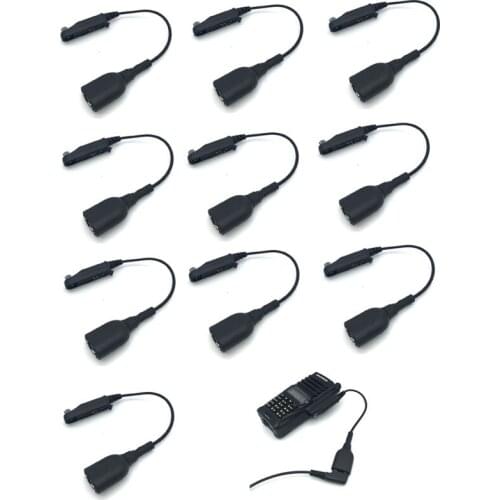 10x Walkie Talkie Audio Cable Adapter For Baofeng BF-9700 A-58 UV-XR UV-5S GT-3WP UV-9R Plus For K Interface UV-5R Headset Port