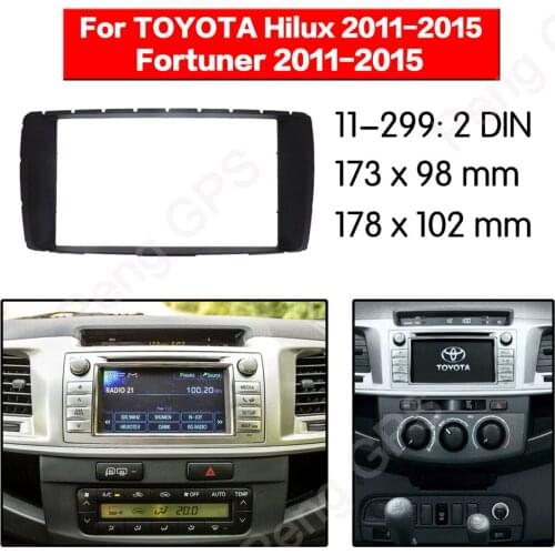2 DIN Car Radio stereo Fitting installation adapter fascia For TOYOTA Hilux, Fortuner 2011 2012 2013 2014 2015 frame Audio